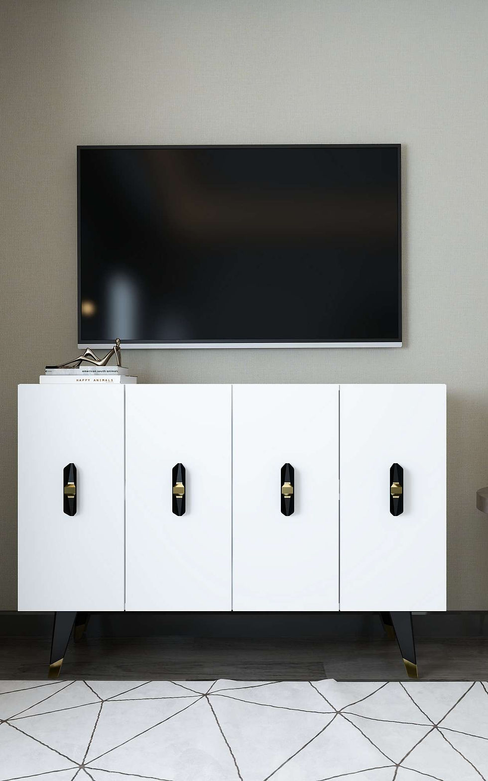 Thumbnail: 8170KM-32 - White, Black, Gold