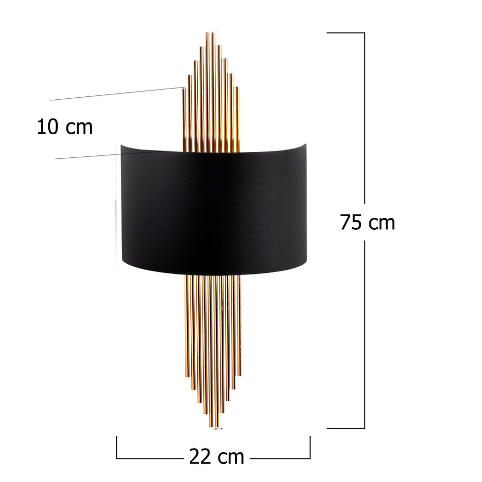 Thumbnail: LustraGlow: Modern Copper & Black Wall Lamp