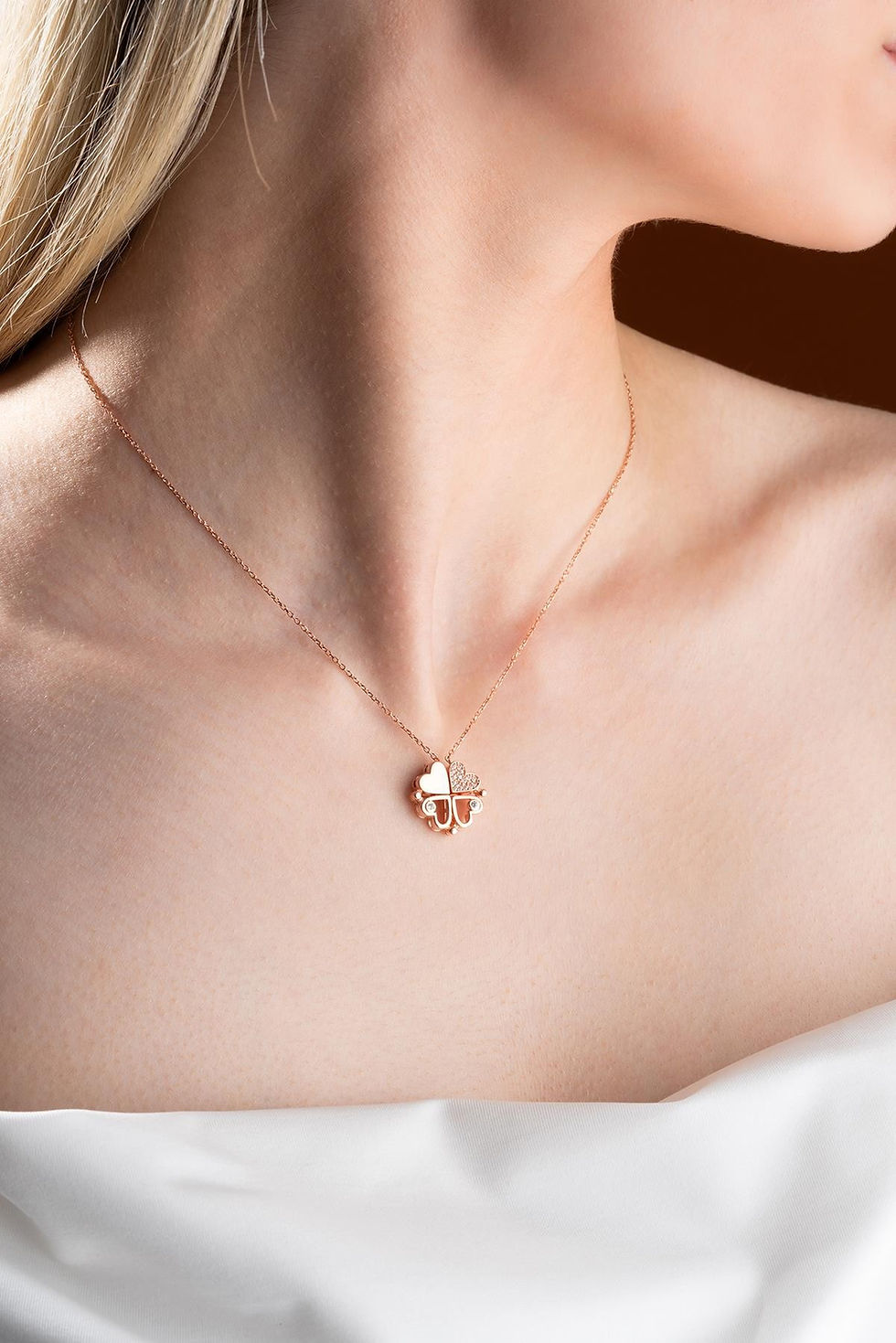 Thumbnail: LuxeZir Silver Elegance Necklace