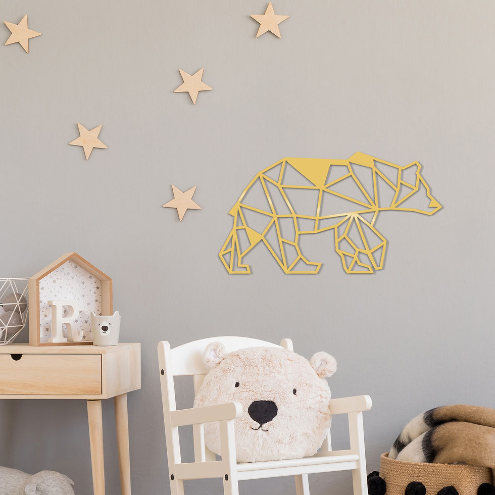 Thumbnail: Bear2 Metal Decor - Gold