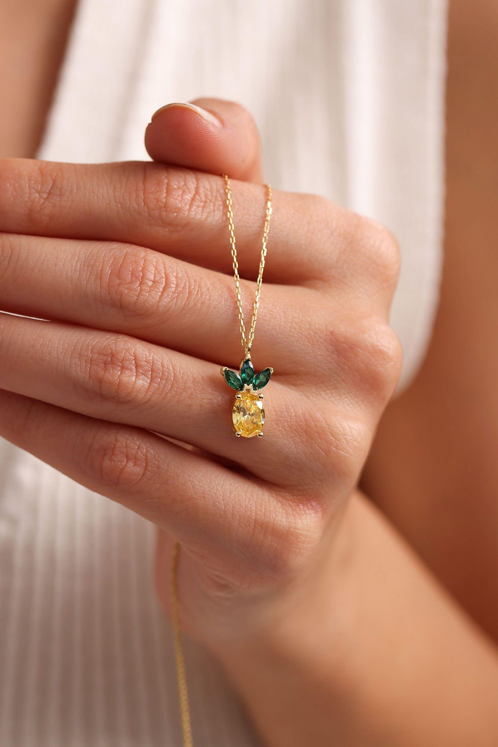 Thumbnail: Lunaris Gleam Sterling Pendant Necklace
