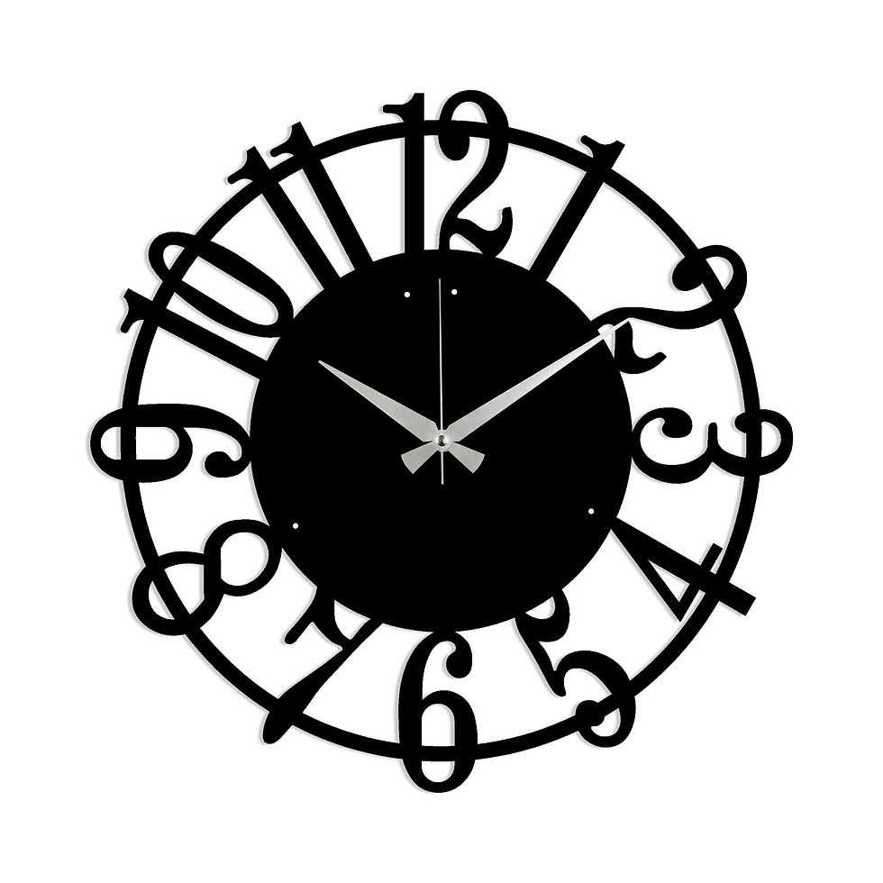 Thumbnail: Metal Wall Clock 15 - Black