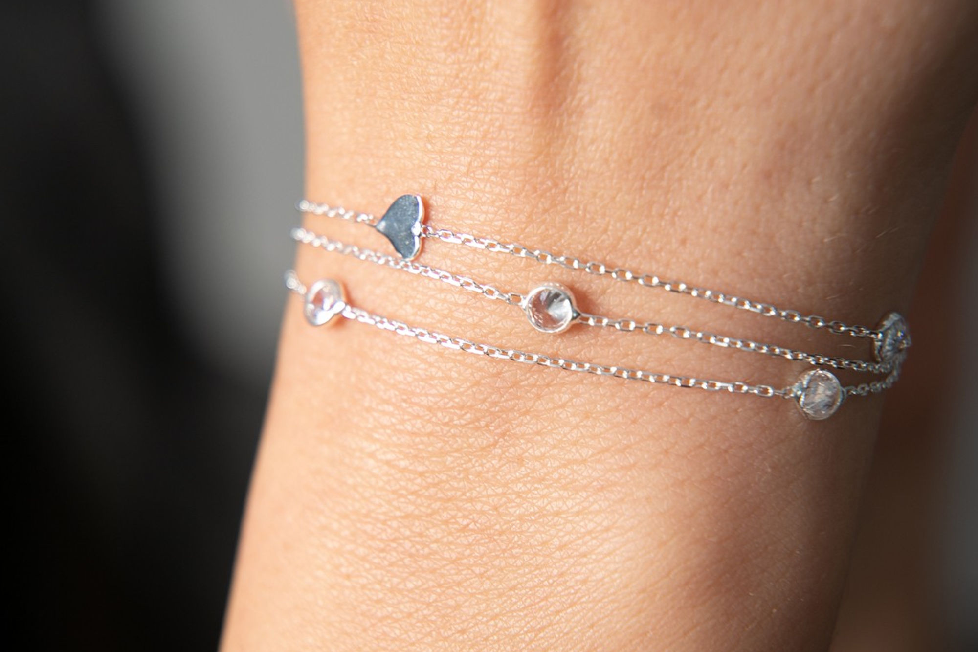 LustraLink Silver Charm Bracelet