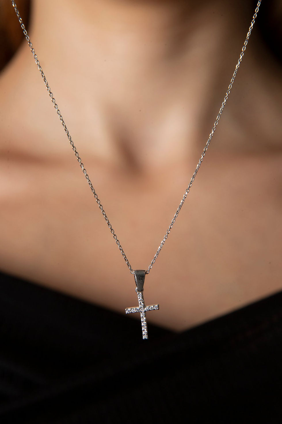 Thumbnail: LustreVibe Sterling Elegance Necklace