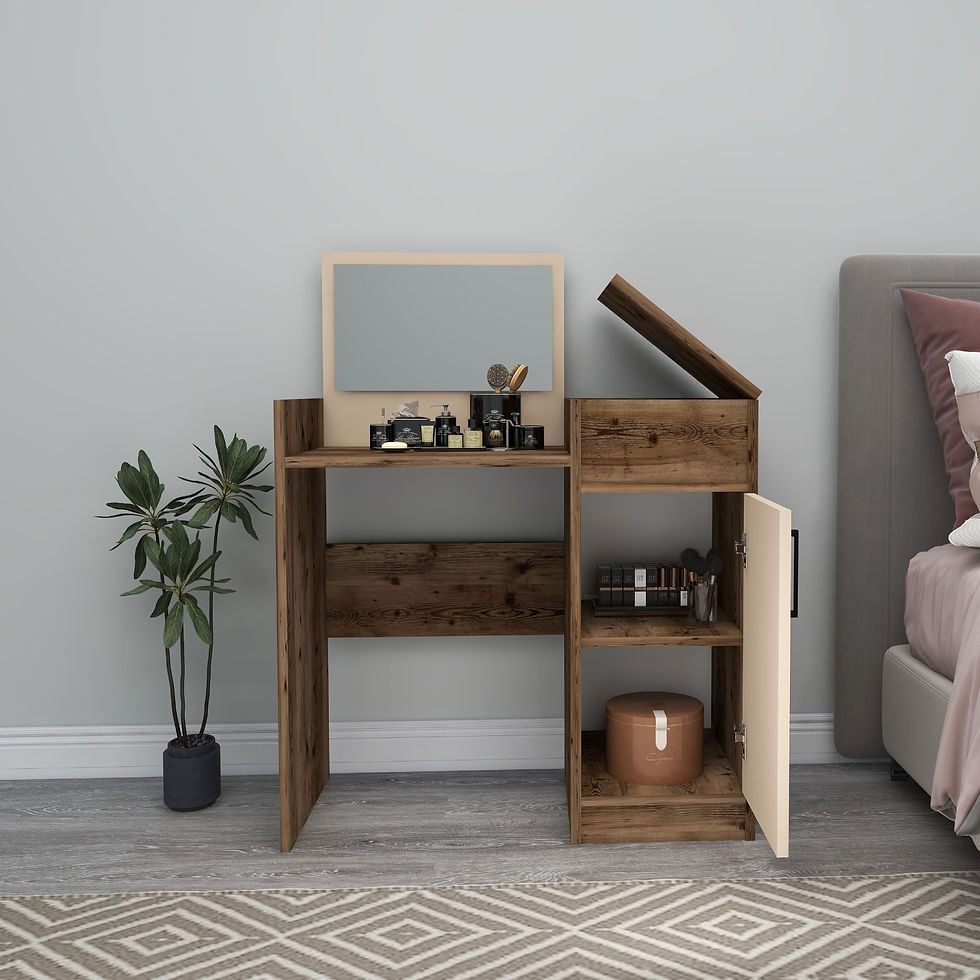 Thumbnail: Sedef - Light Walnut, Beige
