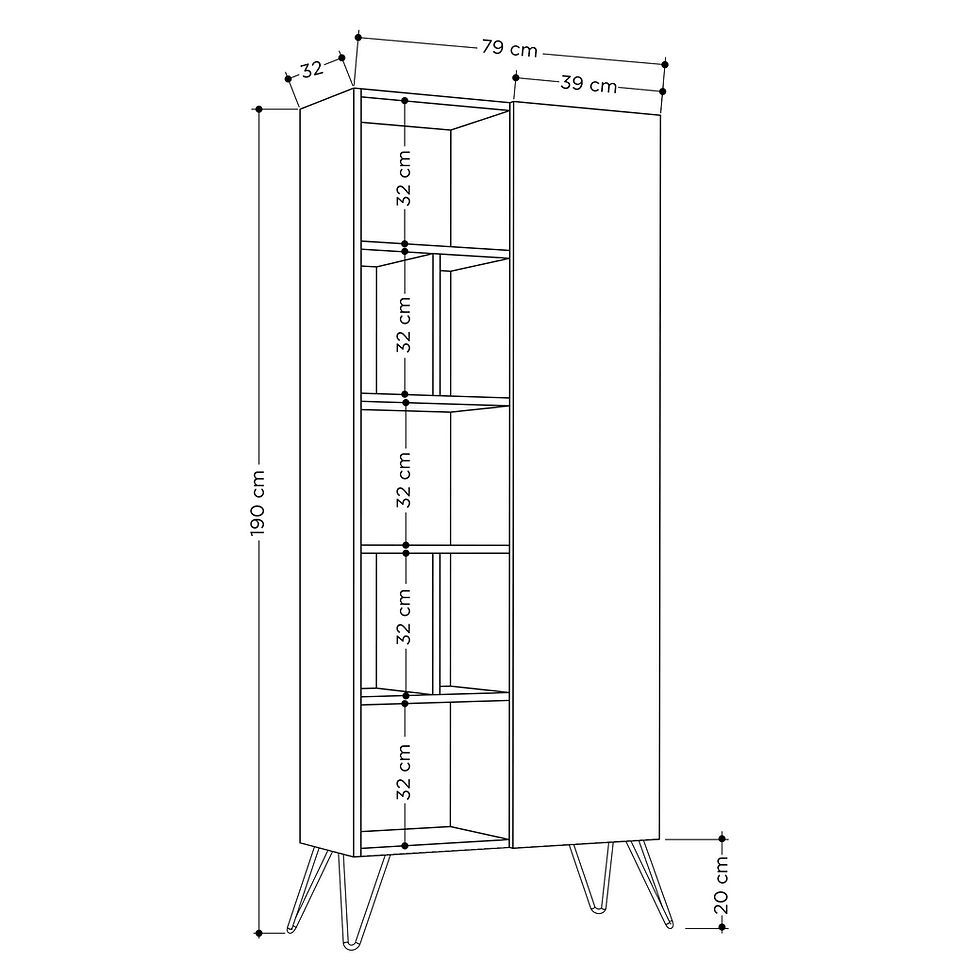Thumbnail: Jedda Bookcase - Light Mocha