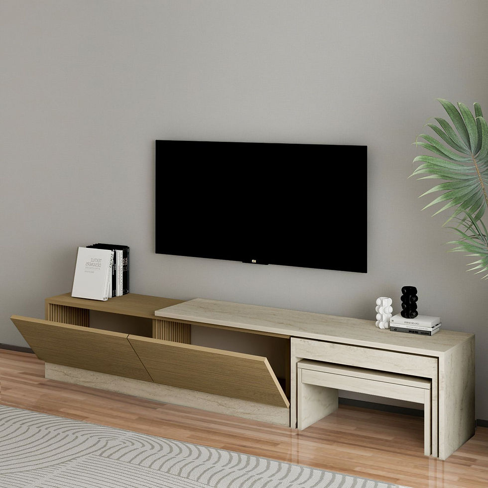 Thumbnail: Nest - Travertine, Warm Oak