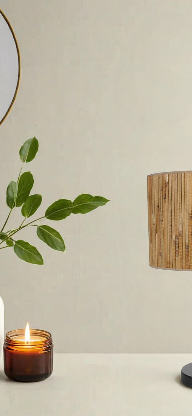 Bambu 07 Abajurlu Masa Lambasi Eskitme