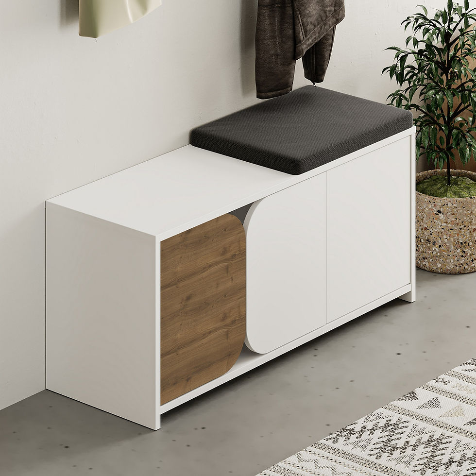 Thumbnail: Moni Shoe Cabinet-Hanger - White, Hitit