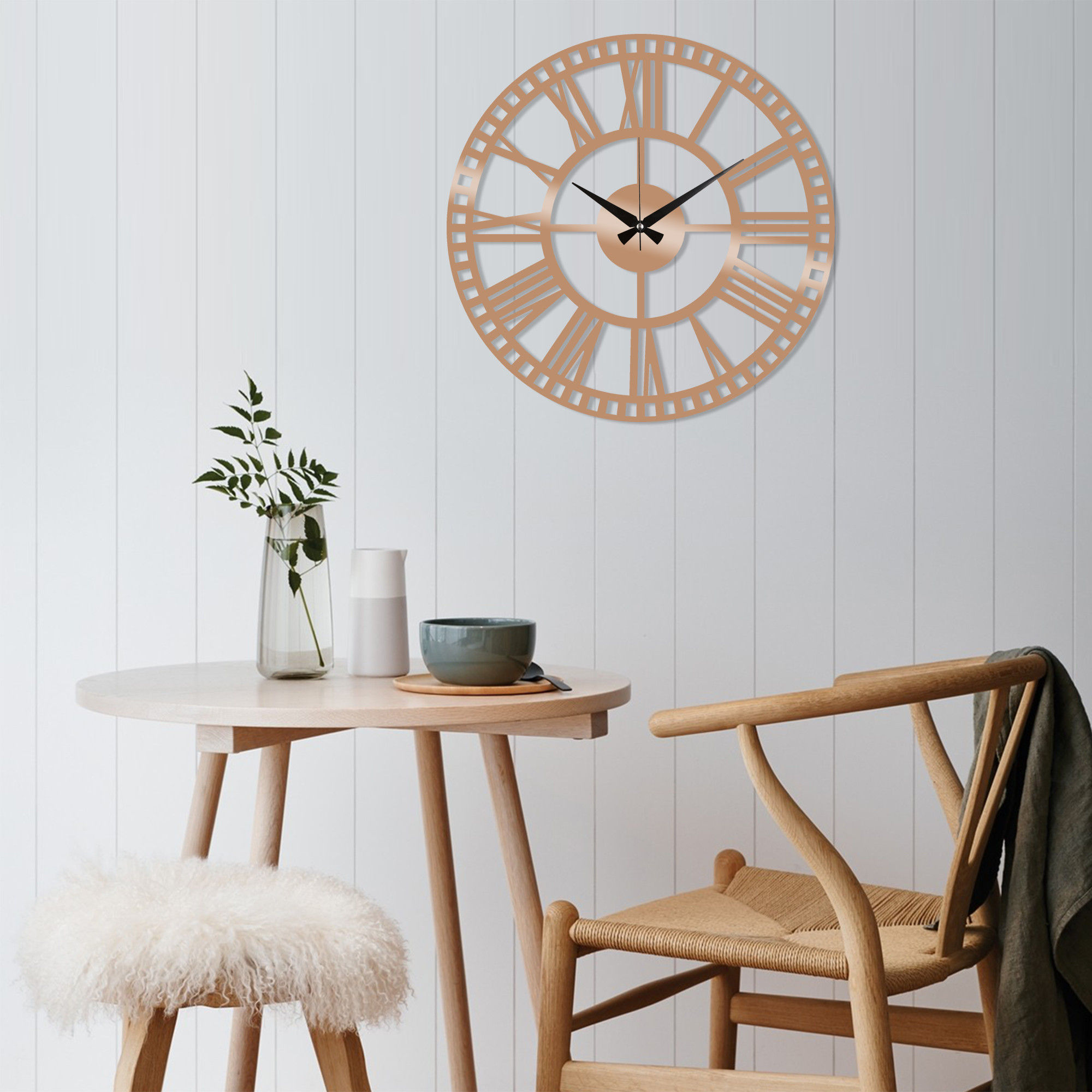 Metal Wall Clock 10 - Copper