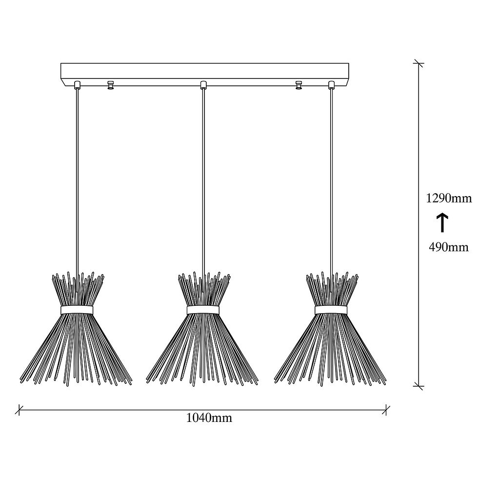 Thumbnail: Luminara Noir: Modern Metal Chandelier Elegance