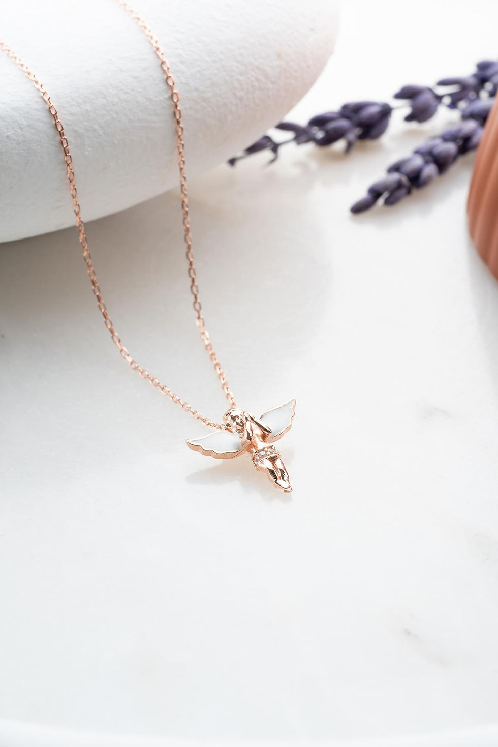 LunaGleam Rose Zircon Silver Necklace