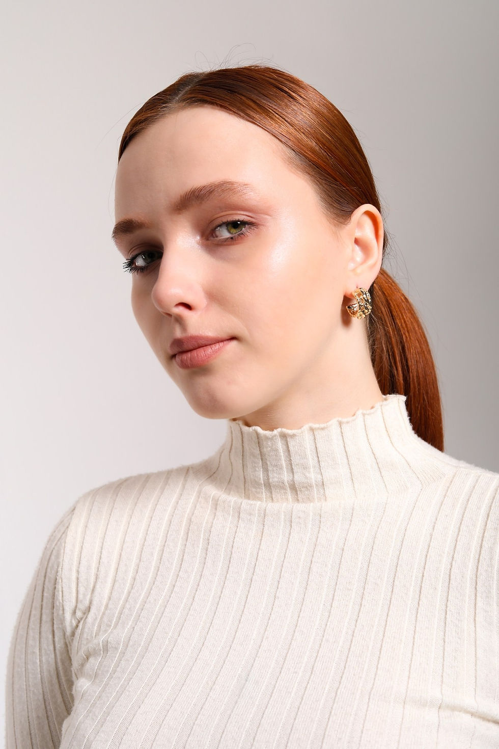 Thumbnail: Zirconia Gleam Silver Earrings