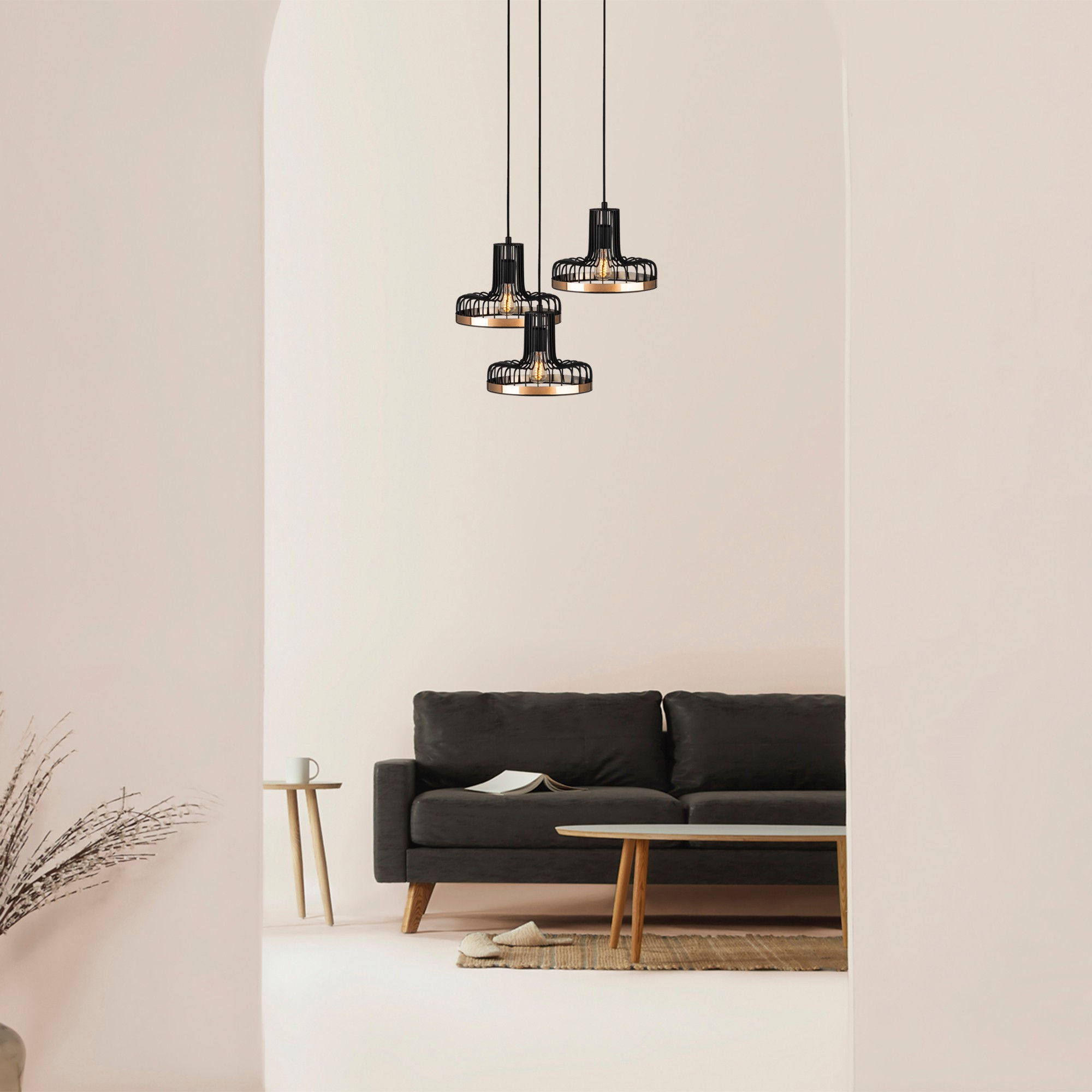 LuxeBeam NoirChic Chandelier