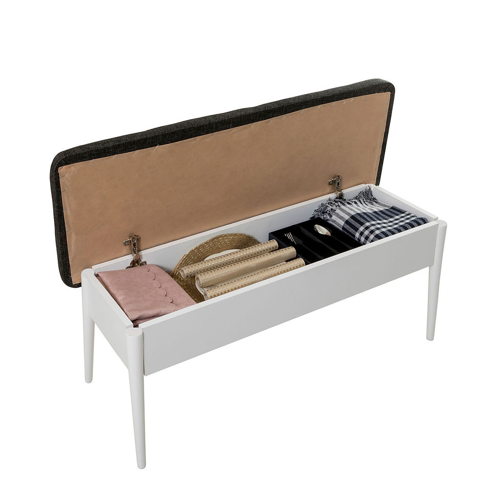 Thumbnail: Vina Bench Anthracite, White