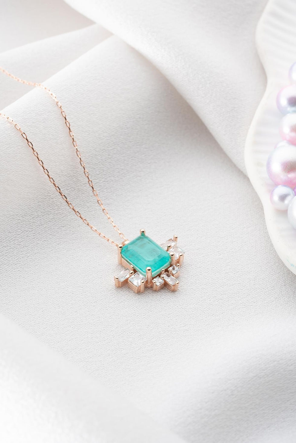 Thumbnail: LunaRosa Zirconia Silver Charm Necklace