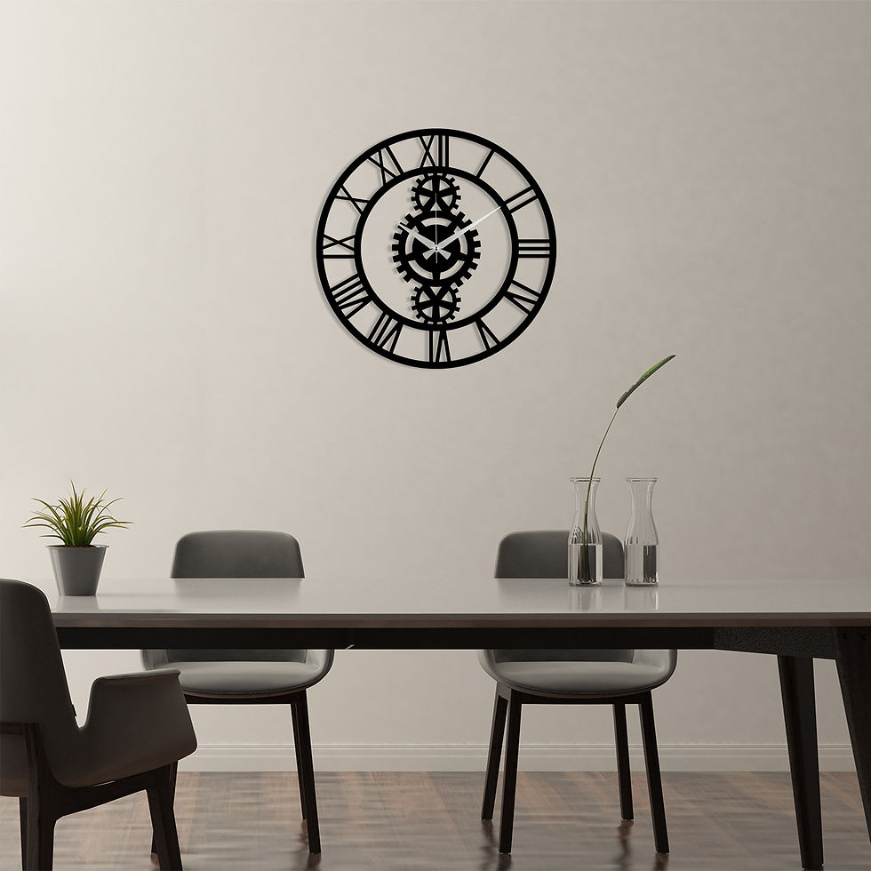 Thumbnail: Metal Wall Clock 3 - Black