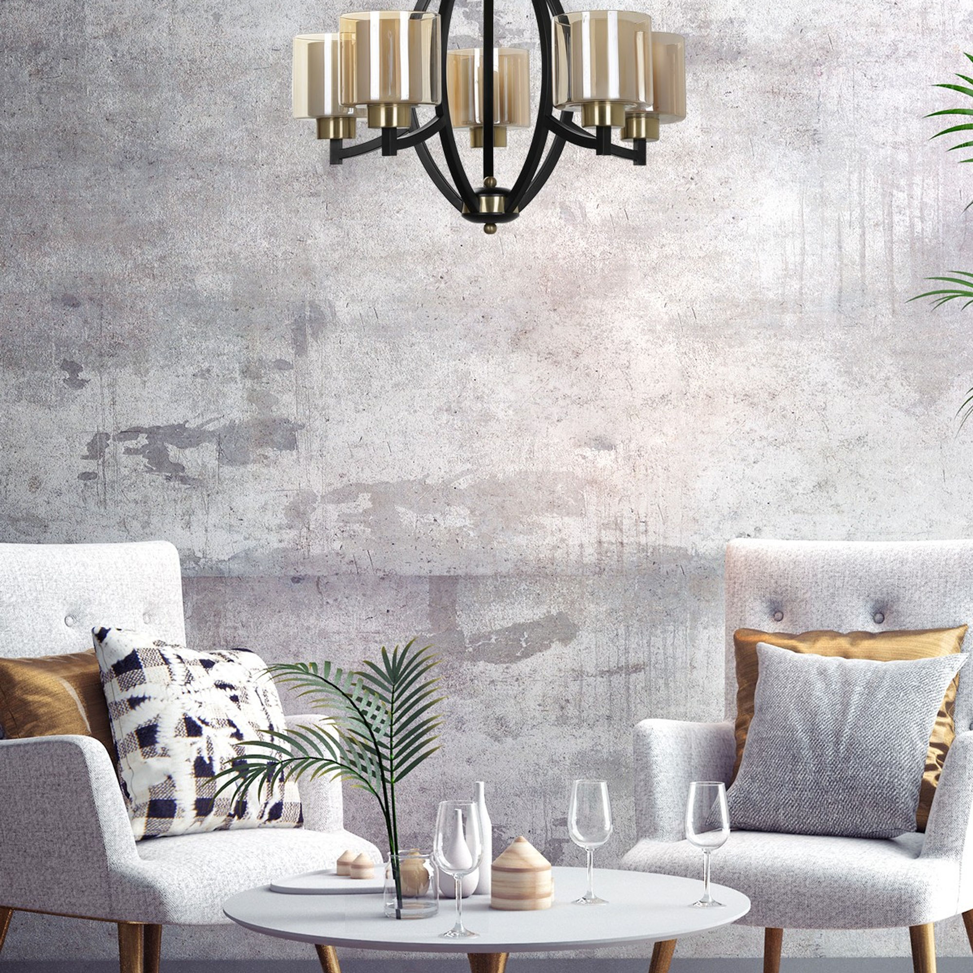 Paul 5 li siyah avize bal camli