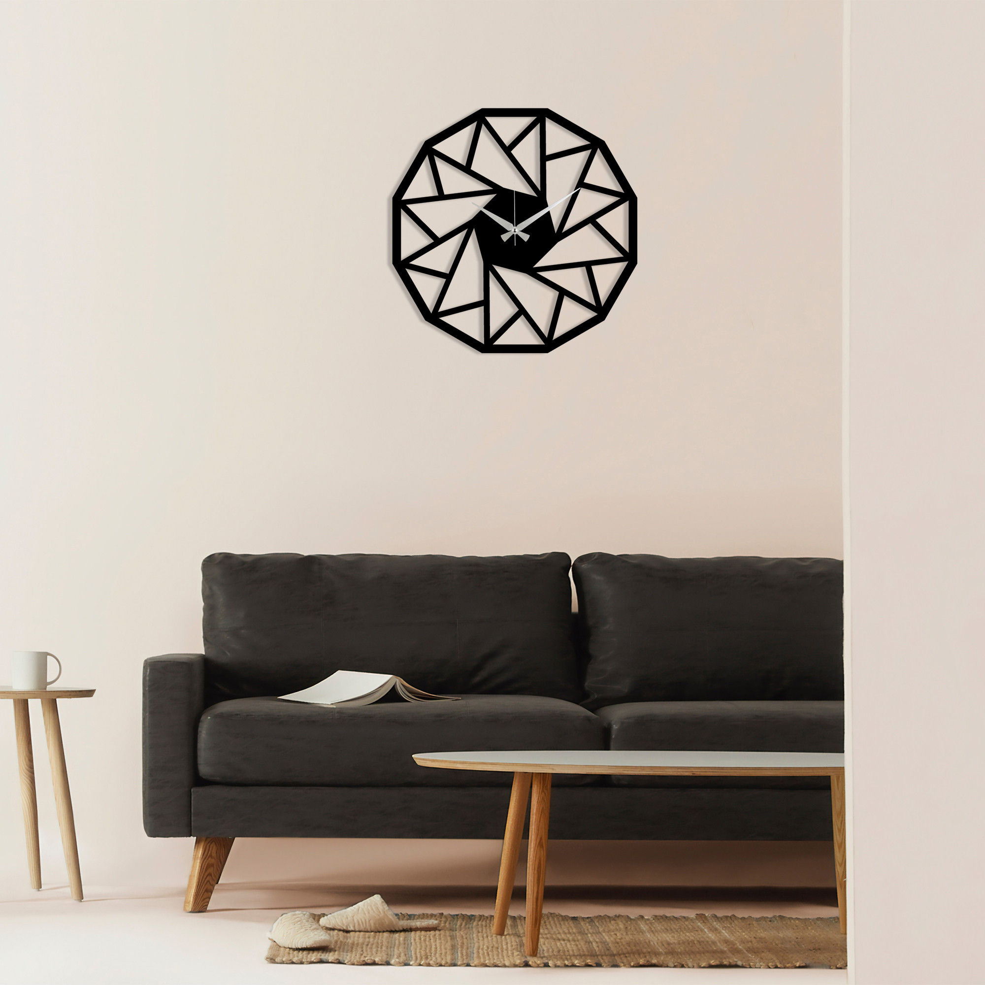 Metal Wall Clock 18 - Black