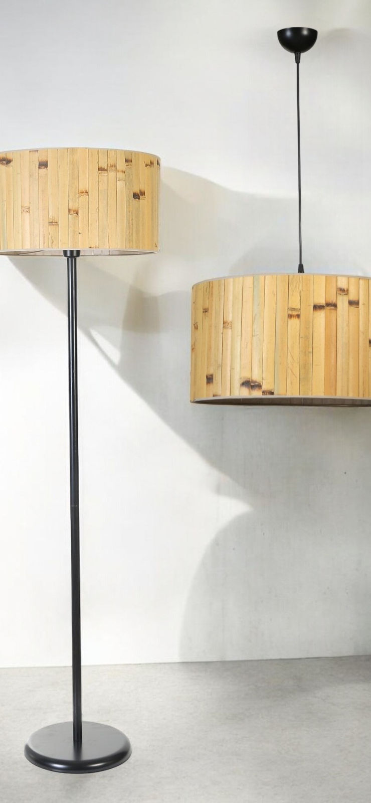 LumaCraft Elegance: Chandelier & Floor Lamp Duo