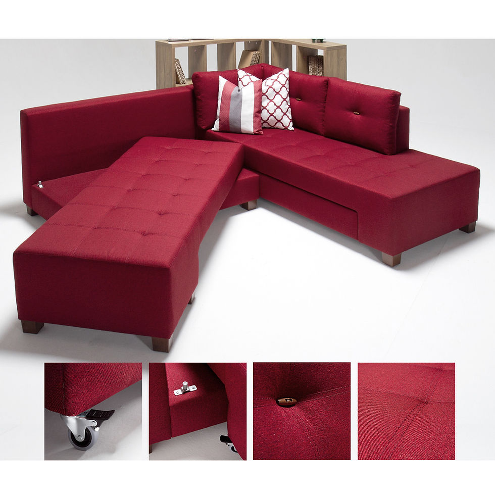 Thumbnail: Manama Corner Sofa Bed Right - Red