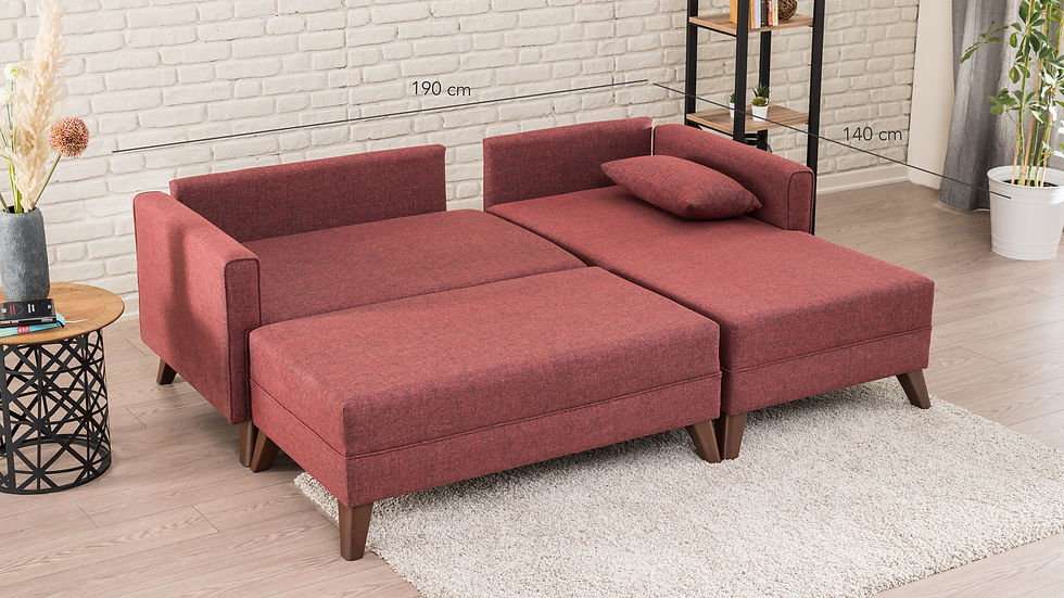 Thumbnail: Bella Corner Sofa Right 2 - Claret Red