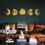 Thumbnail: Moon Phases Metal Wall Art - APT615 - Gold