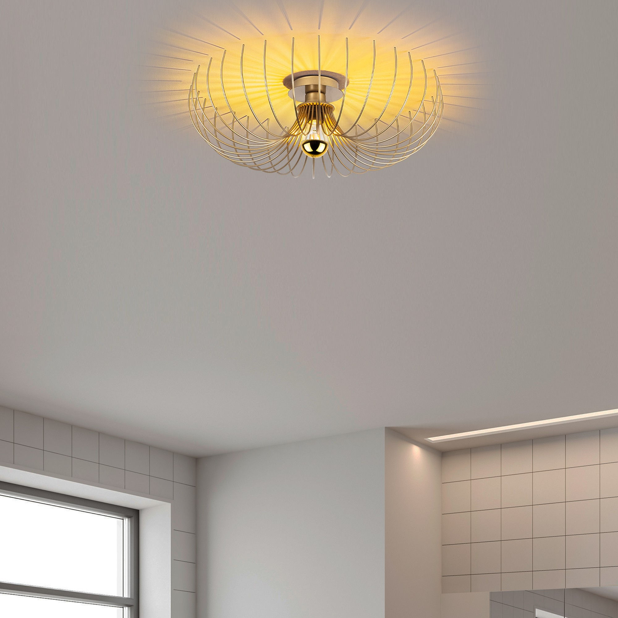 LuxeLuminara: Celestial Metal Chandelier Elegance