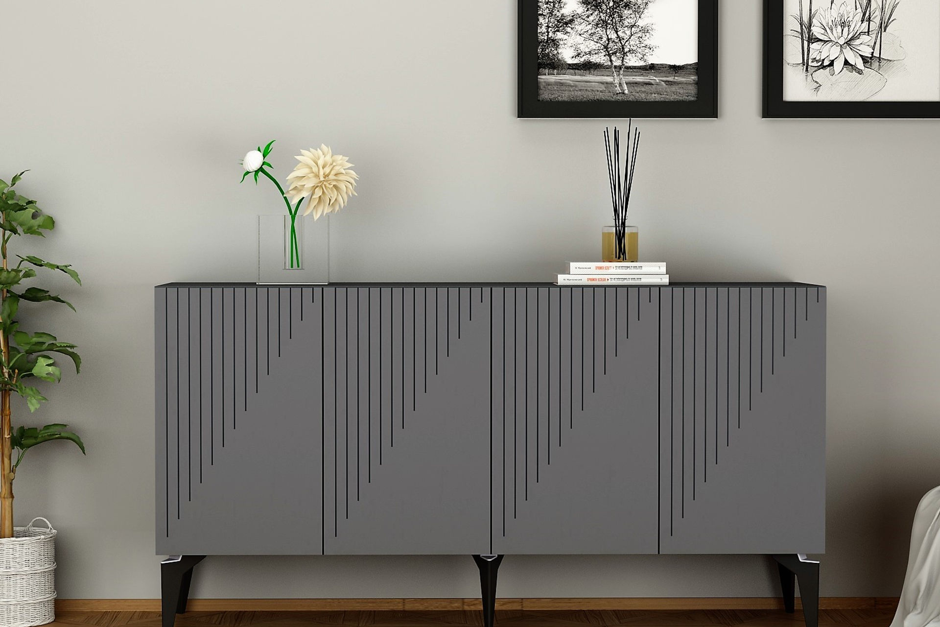 Draw - Anthracite, Walnut