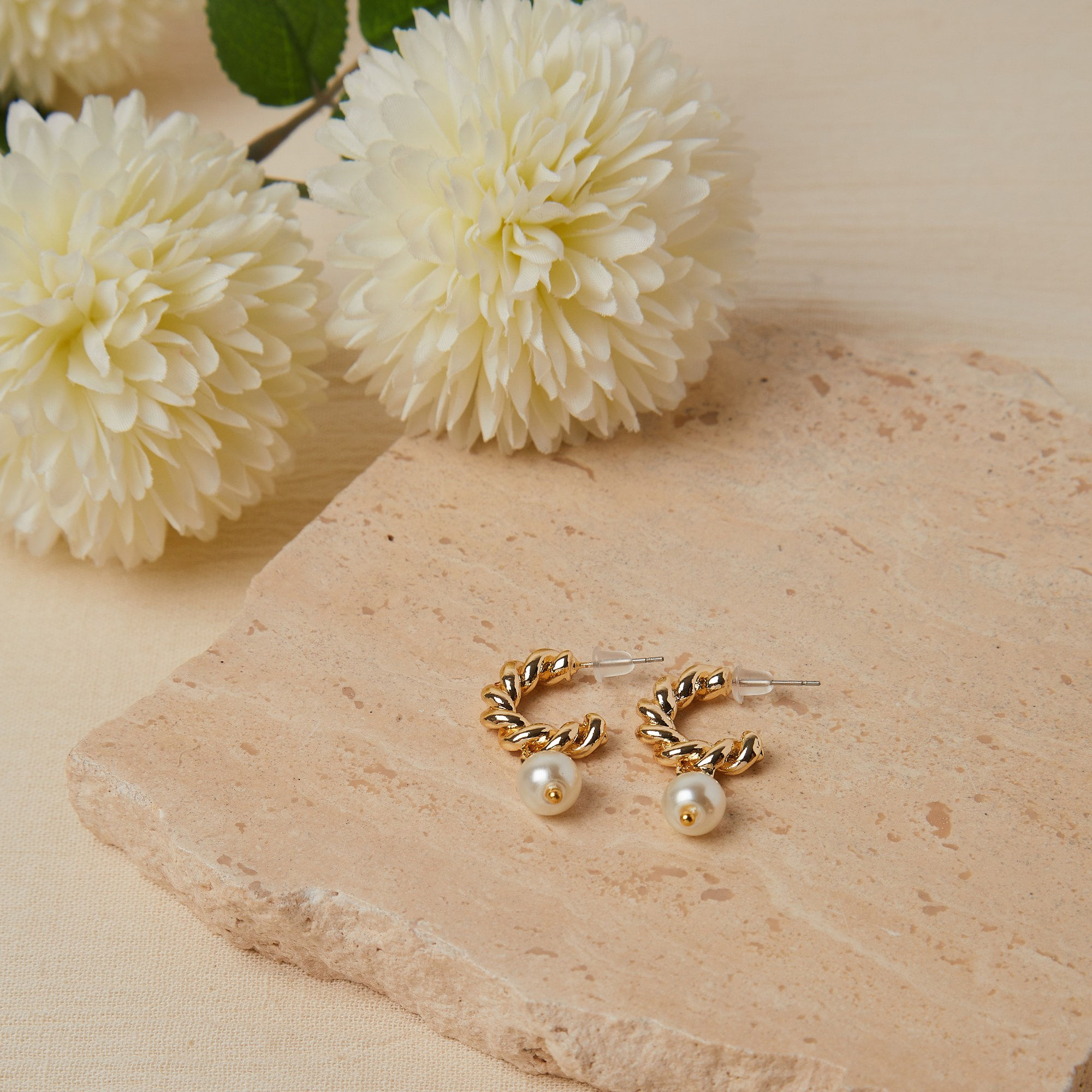Elysian Gleam: Lux Metal Earrings