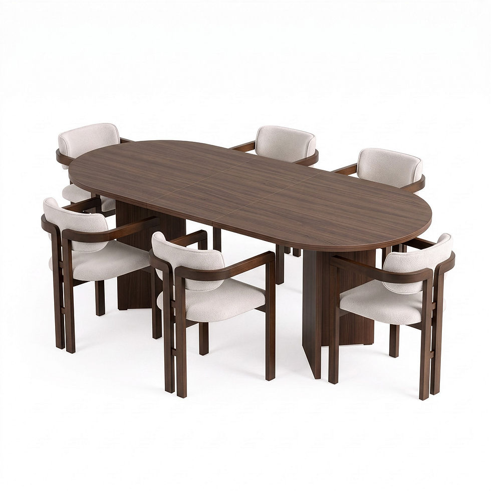 Thumbnail: Aleria 6 - Milano Walnut, Dark Walnut, White