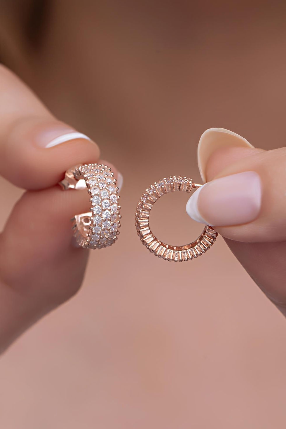 LuxeZir Rose Silver Drops