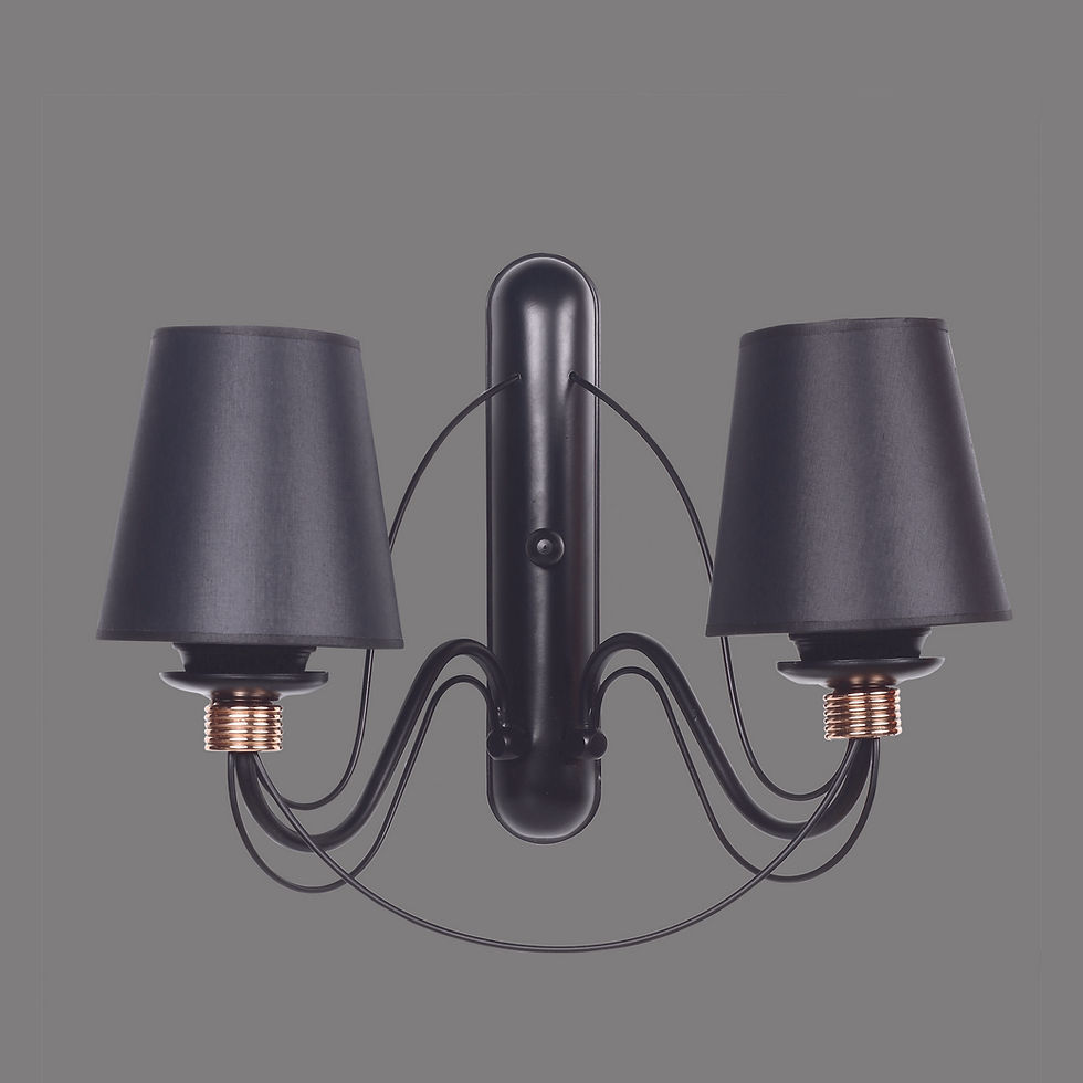 Thumbnail: Berfin 2 Li Siyah Aplik Siyah Abajurlu