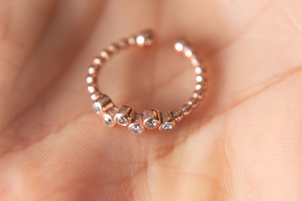 Thumbnail: Celestia Silver Cartilage Earring