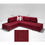 Thumbnail: Manama Corner Sofa Bed Left - Red