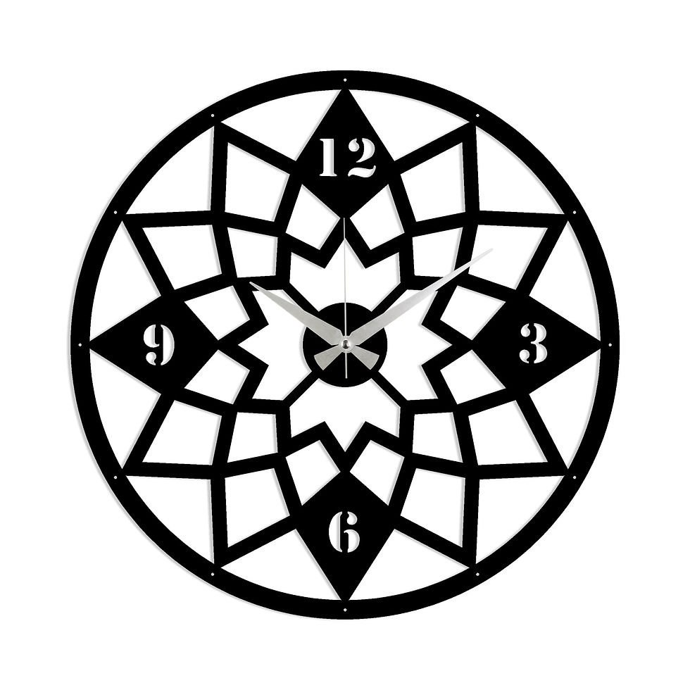 Thumbnail: Metal Wall Clock 19 - Black