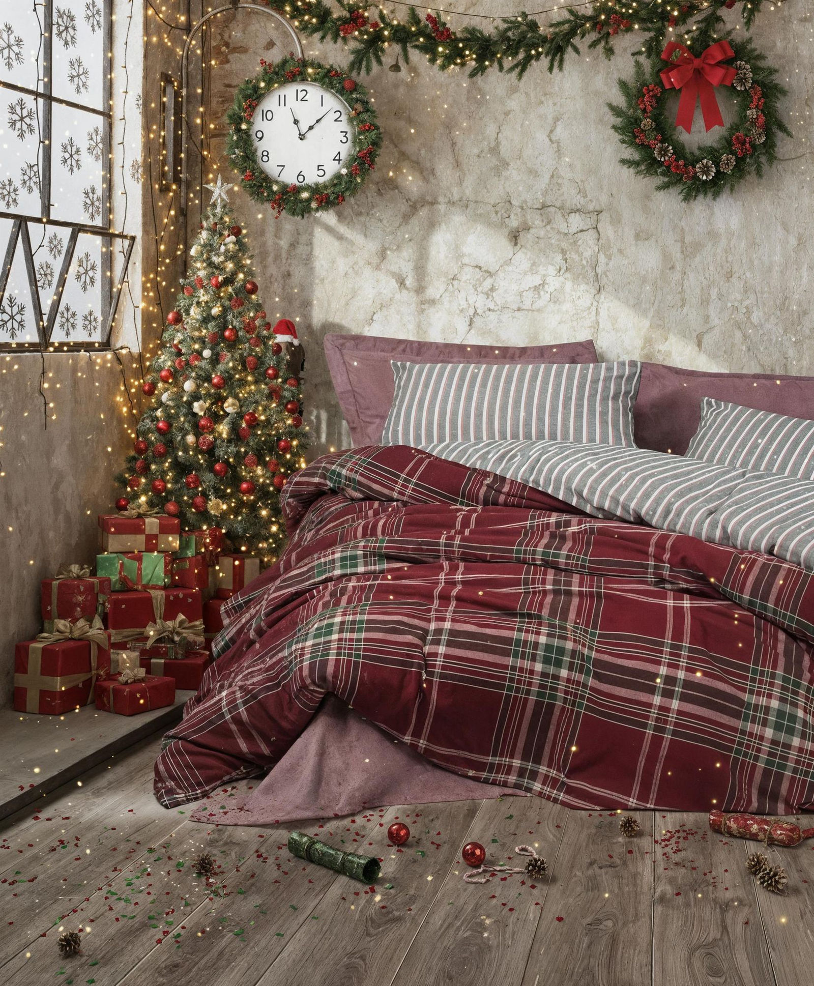 Pledd - Claret Red