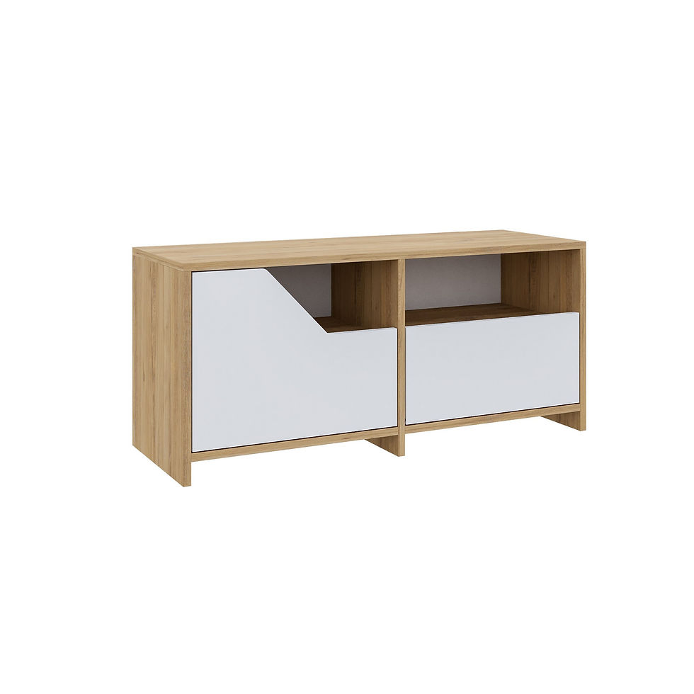 Thumbnail: Nexus Shoe Cabinet - Oak, White