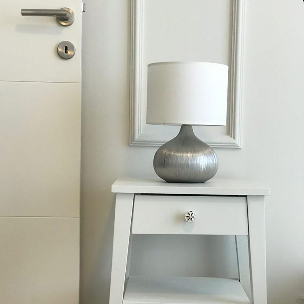 LumiAura SilverGlow Porcelain Lamp