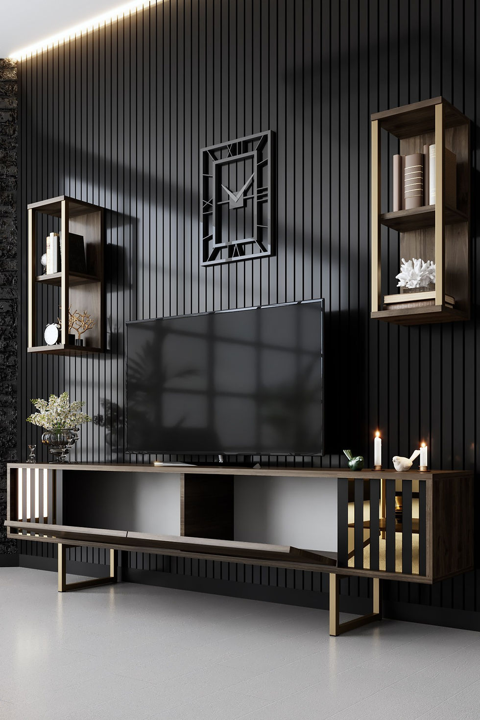 Thumbnail: Gold Line - Walnut, Black