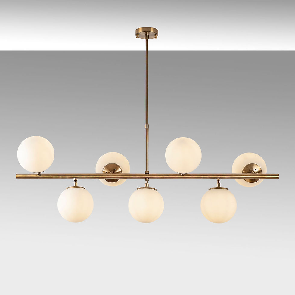 Thumbnail: LuminaVogue Copper Chandelier Elegance 7-Light