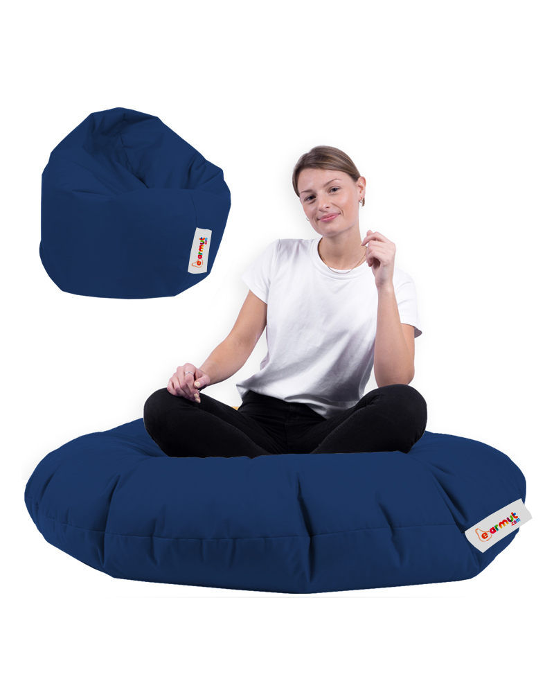 Iyzi 100 Cushion Pouf - Dark Blue