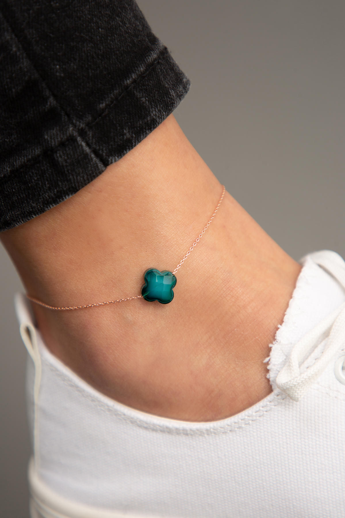 Celestia Blue Sterling Anklet 925