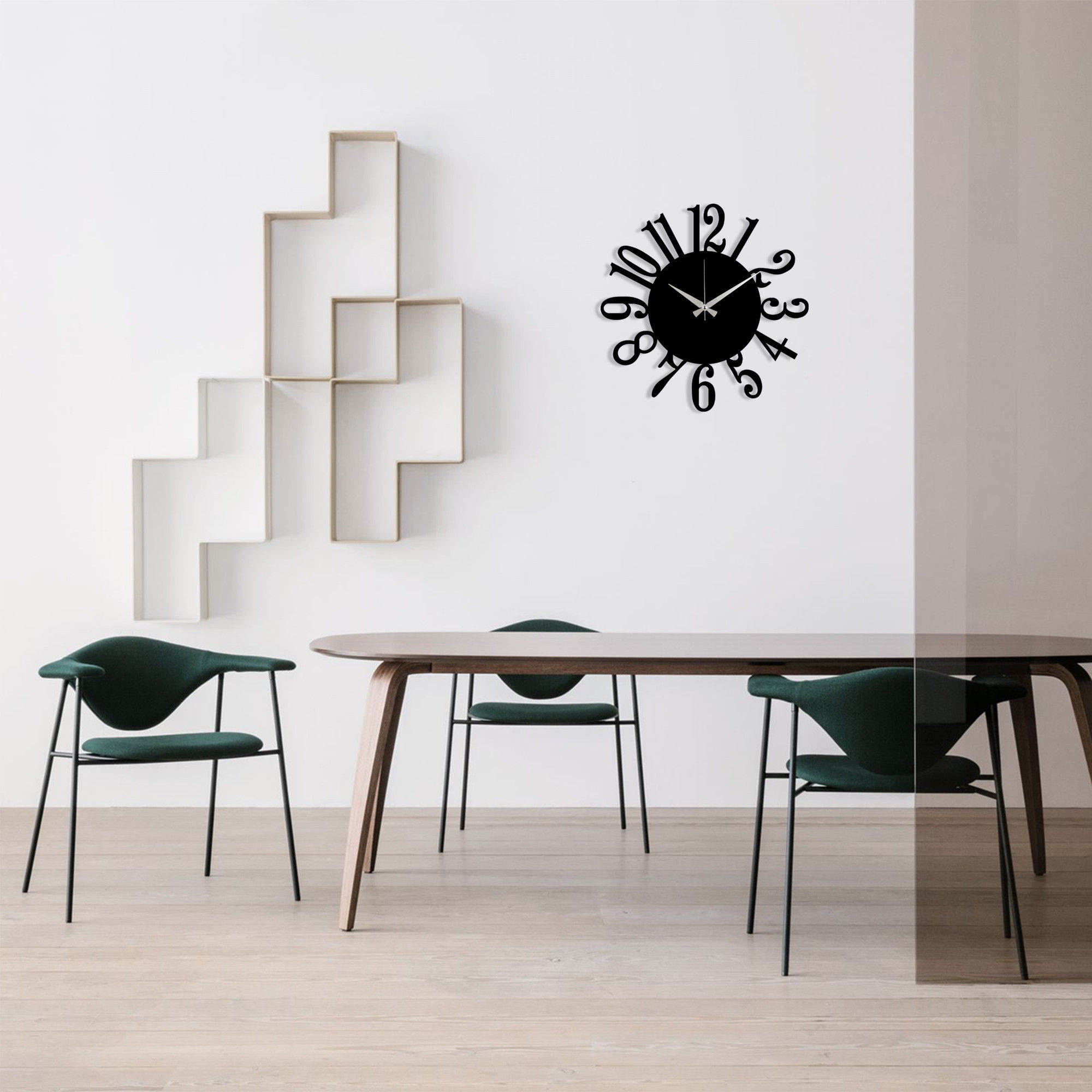 Metal Wall Clock 14 - Black