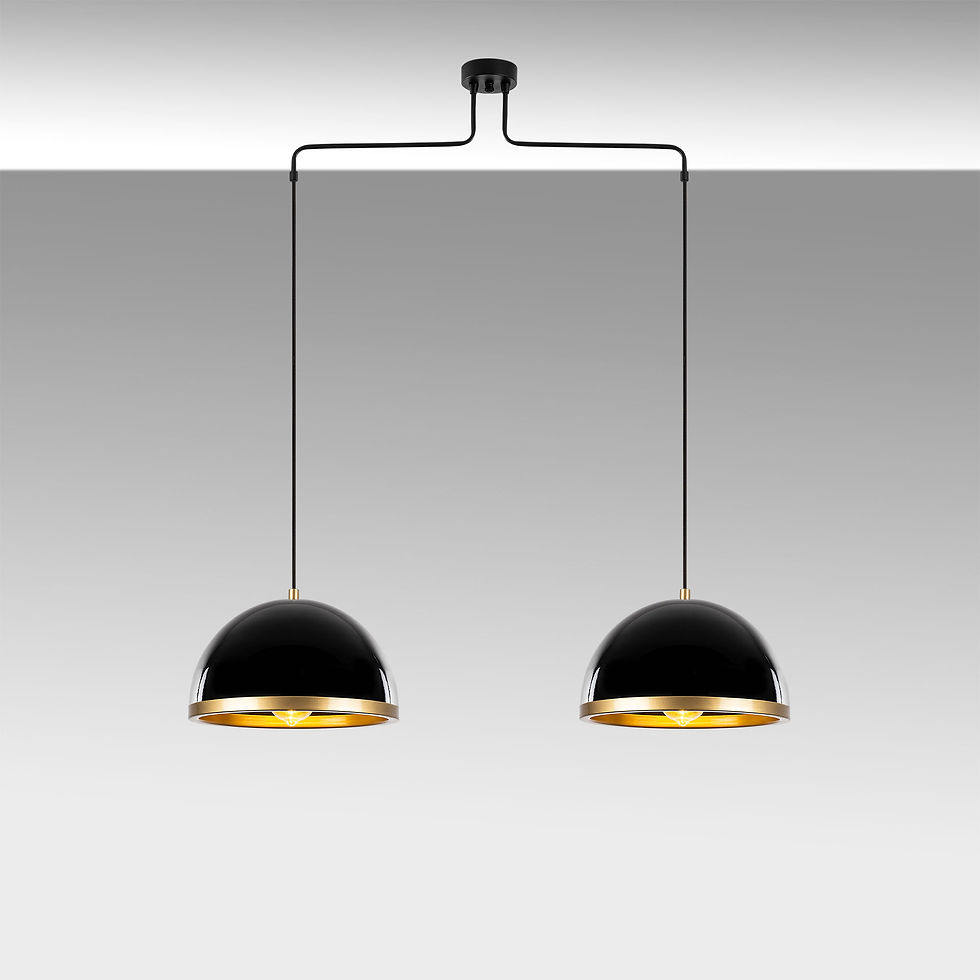 Thumbnail: Luminara Noir: Scandinavian Elegance Chandelier