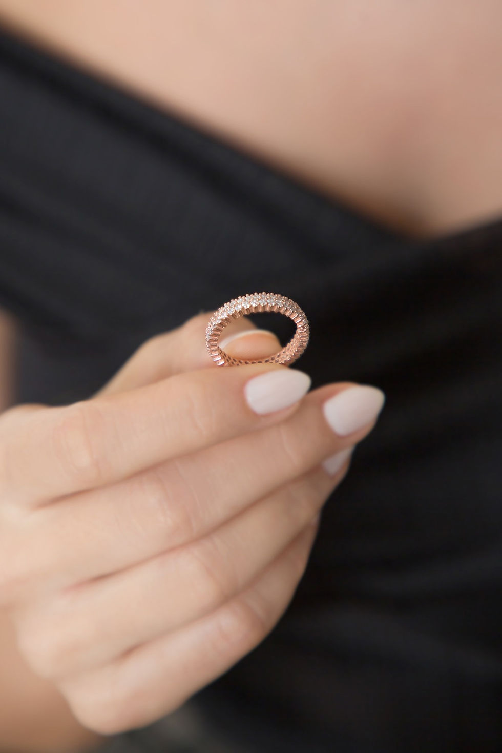 Thumbnail: RoseGleam Sterling Ring: Timeless Elegance Unveiled