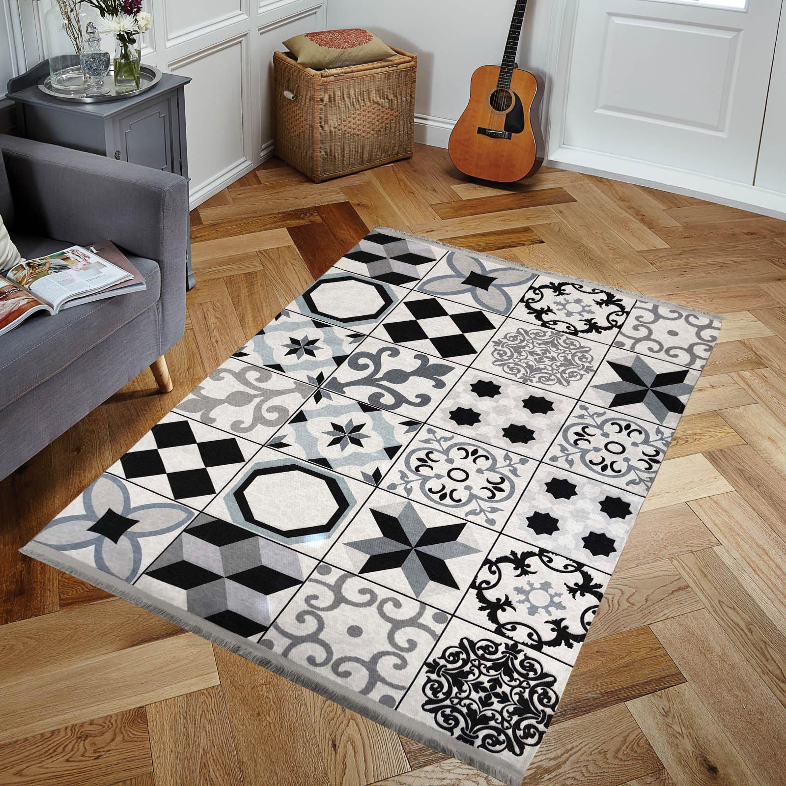 Oslo - Grey, Black (75 x 300)