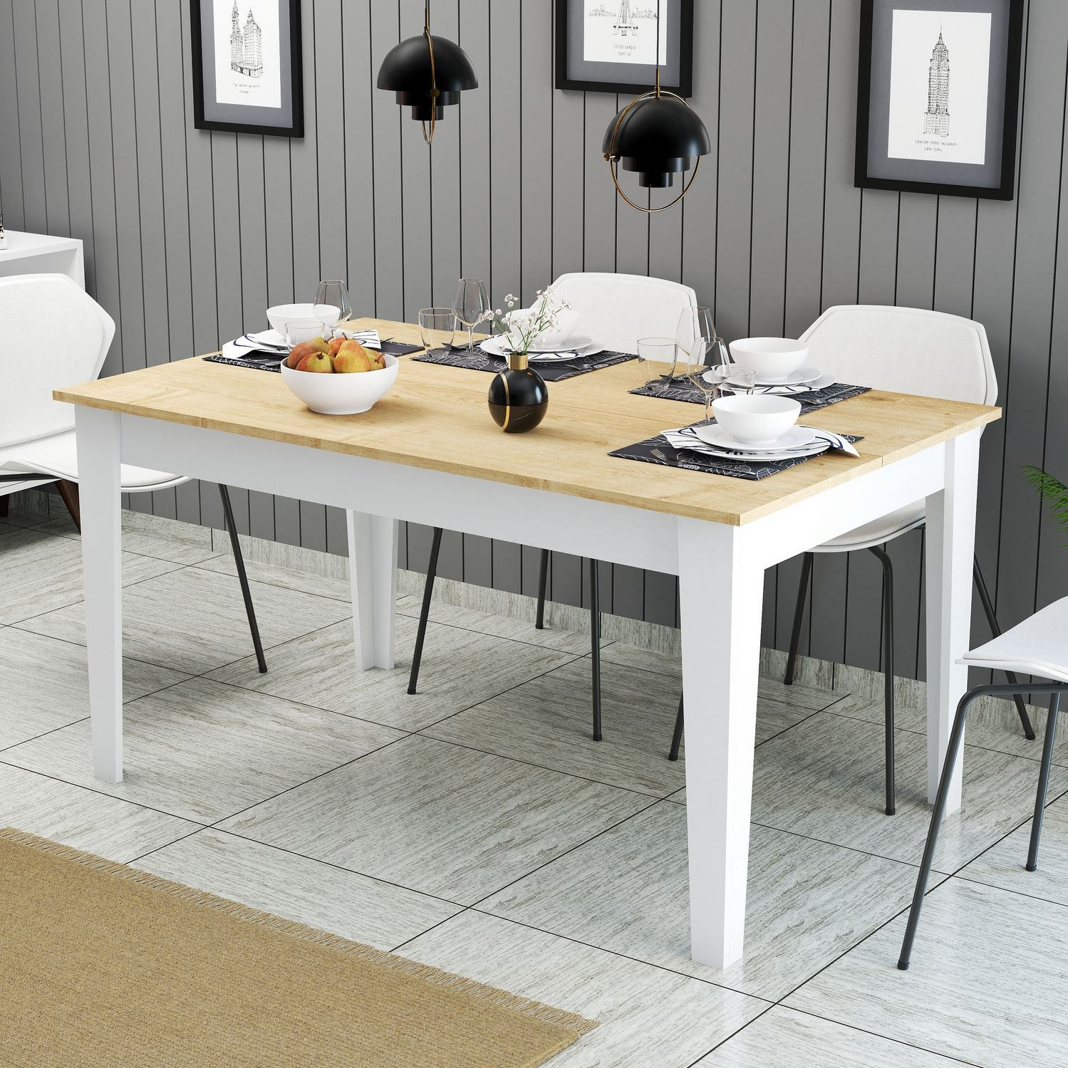 Milan 896 - White, Oak