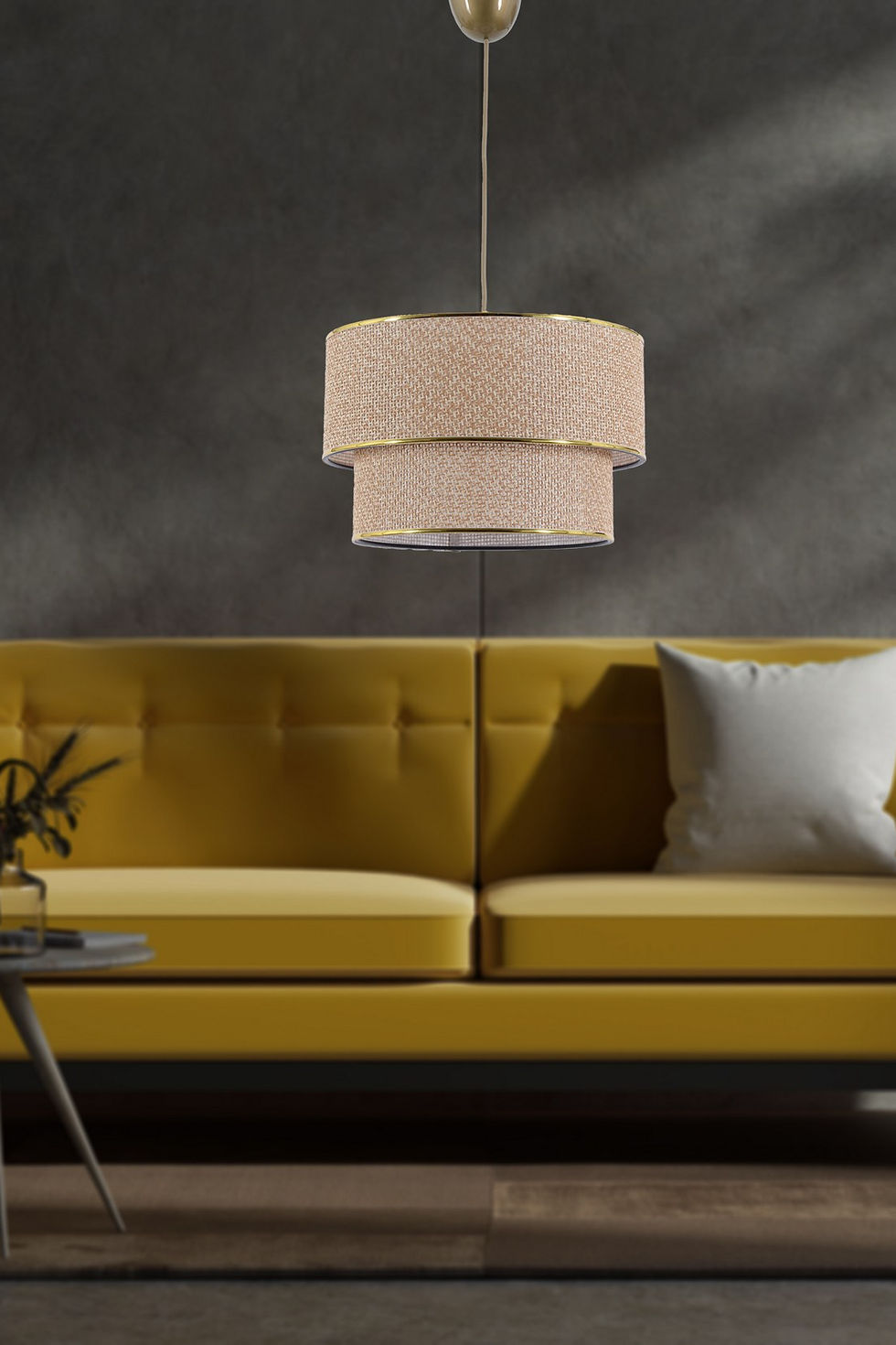 Luminara Elevé: Ecru & Brown Elegance Chandelier