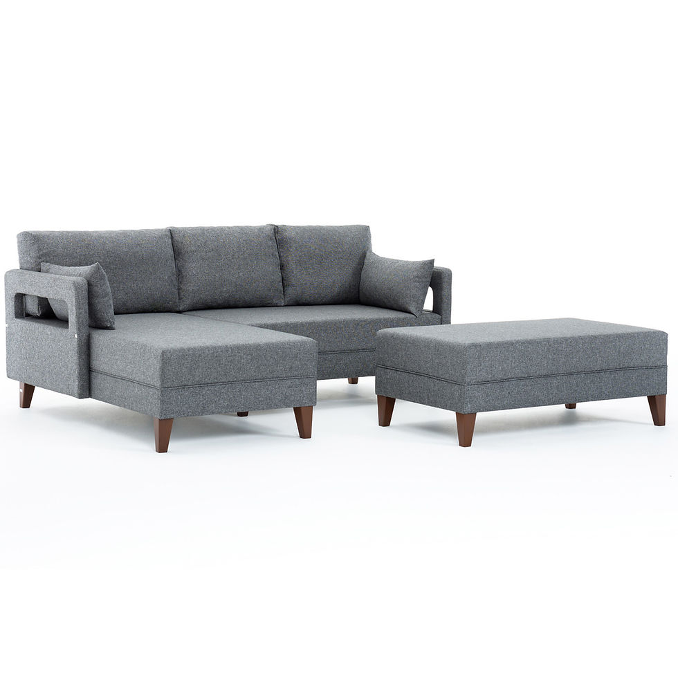 Thumbnail: Comfort Corner Sofa Bed Left - Grey